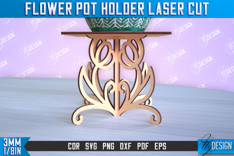 Flower Pot Holder Laser Cut | Flower Design | Home Laser Cut Design ...