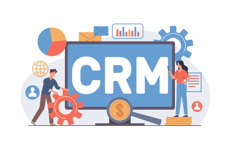 CRM Concept. Customer relationship management. Service and relationshi ...