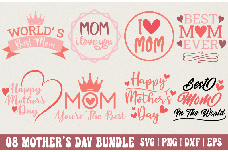 Mothers Day SVG Bundle - Mothers Day PNG, Mom SVG, Mama SVG By ...