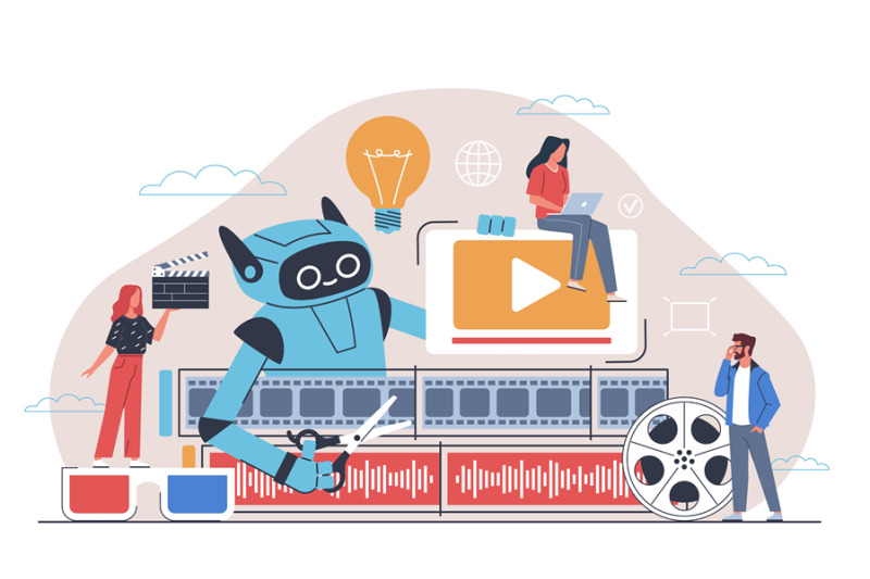 Human and ai collaboration. Self learning computer system makes video ...