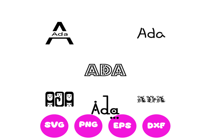 ADA GIRL NAMES SVG By Brilliant Digital Designs | TheHungryJPEG