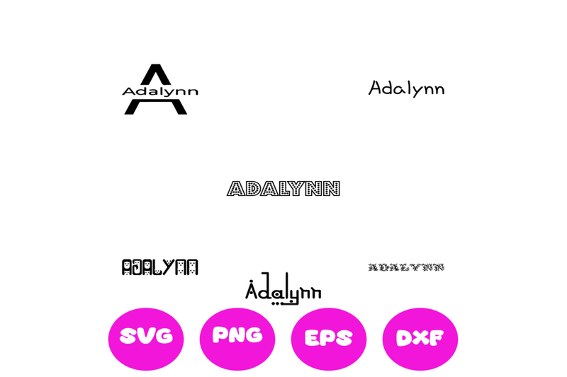 ADALYNN GIRL NAMES SVG CUT FILE By Brilliant Digital Designs ...