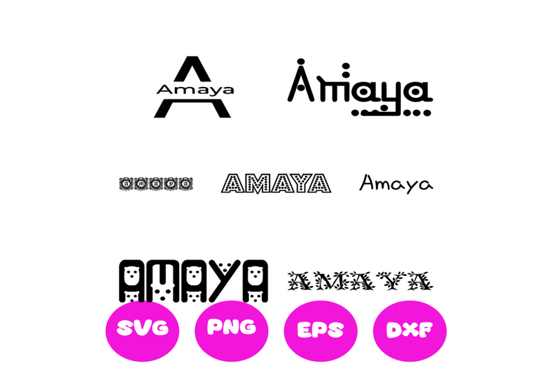 AMAYA GIRL NAMES SVG CUT FILE By Brilliant Digital Designs | TheHungryJPEG