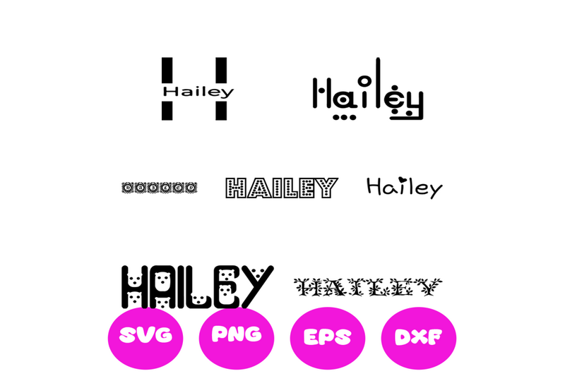 HAILEY GIRL NAMES SVG CUT FILE By Brilliant Digital Designs | TheHungryJPEG