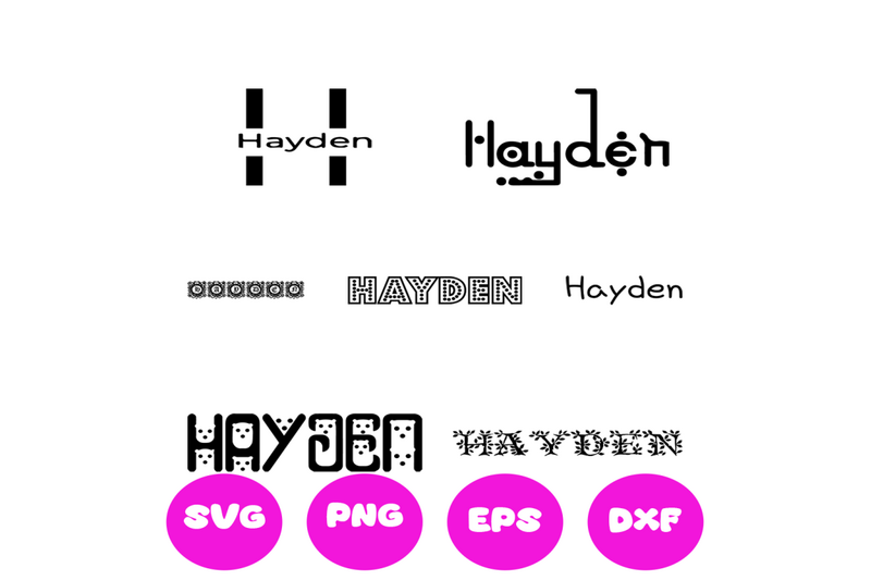 HAYDEN BOY NAMES SVG CUT FILE By Brilliant Digital Designs | TheHungryJPEG