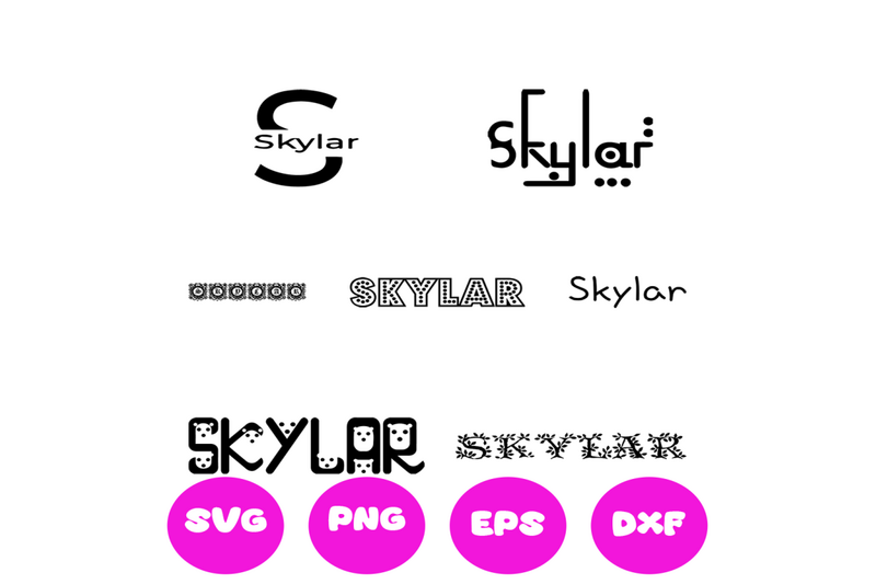 SKYLAR GIRL NAMES SVG CUT FILE By Brilliant Digital Designs | TheHungryJPEG