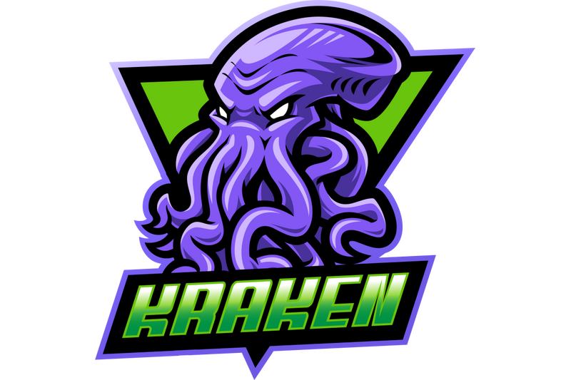 Kraken esport mascot logo design By Visink | TheHungryJPEG