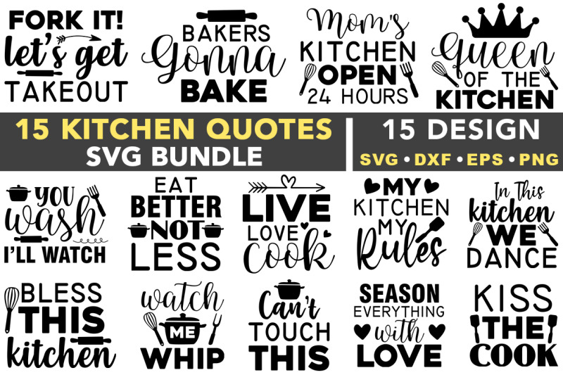 Kitchen SVG Bundle By teewinkle | TheHungryJPEG