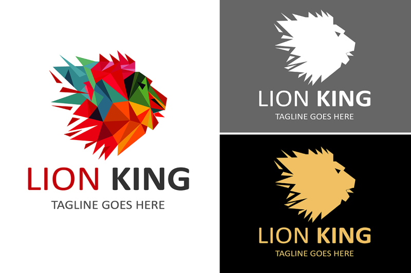 Colorful Lion Logo By shahidstco | TheHungryJPEG