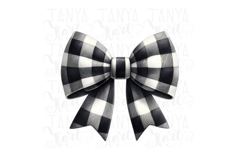 Buffalo Plaid Bow Sublimation Print PNG Designs By Tanya Kart ...