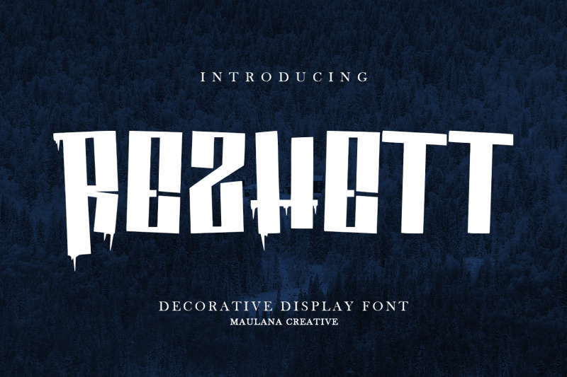 Rezhett Decorative Display Font By Maulana Creative | TheHungryJPEG