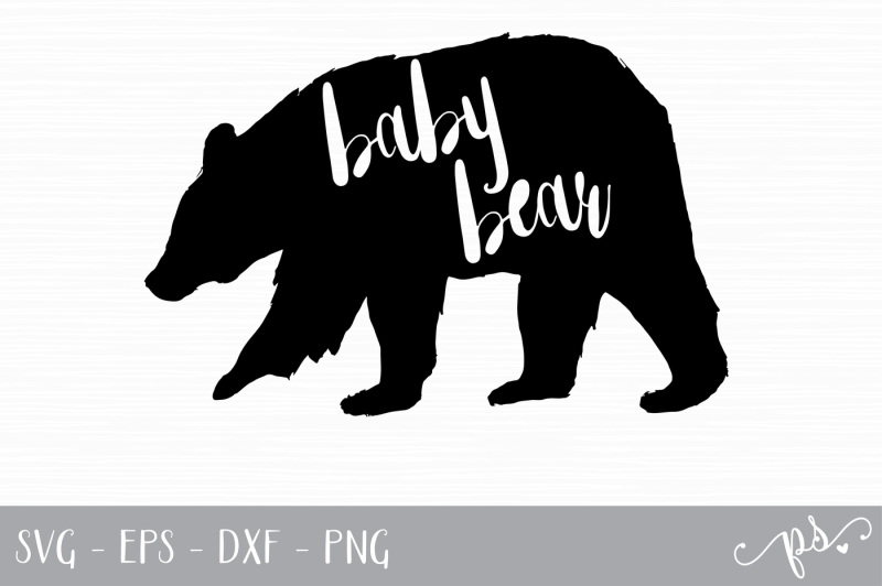 Baby Bear Cut File - SVG, EPS, DXF, PNG By Pretty SVGs ...