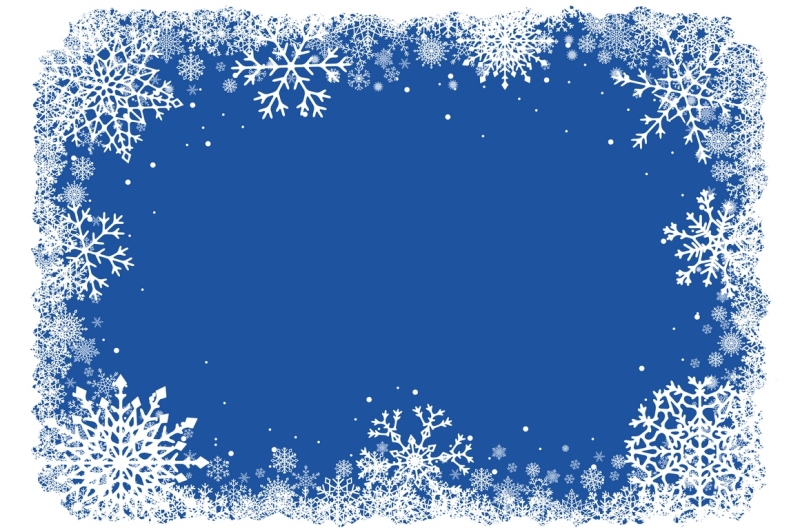 Vector Christmas Snowflakes Frame By MSA Graphics | TheHungryJPEG