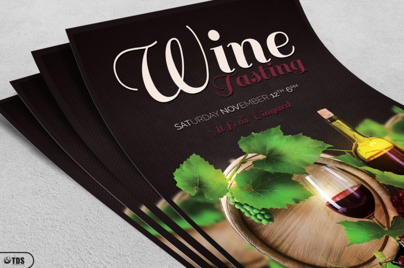 Wine Tasting Flyer Template By Thats Design Store | TheHungryJPEG.com