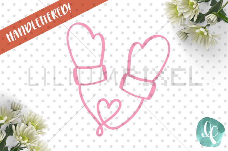 Download Free Heart Mittens  Svg Png Dxf Crafter File