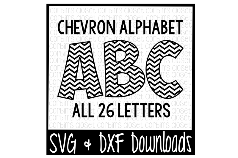 Download Chevron Alphabet * Chevron Pattern Cut File By Corbins SVG ...