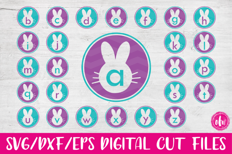Free Bunny Monogram Initials Bundle Svg Dxf Eps Cut Files Crafter File Free Download Fonts Graphics Designs