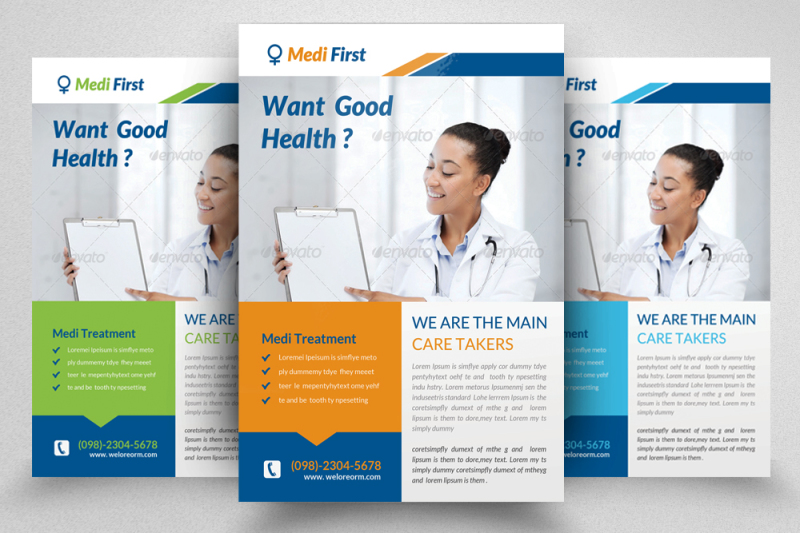 Health & Medical Doctors Flyer By Designhub | TheHungryJPEG