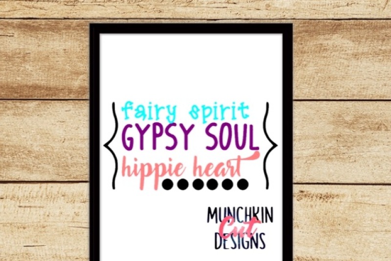 Download Free Fairy Spirit Gypsy Soul Hippie Heart Cutting Design Crafter File