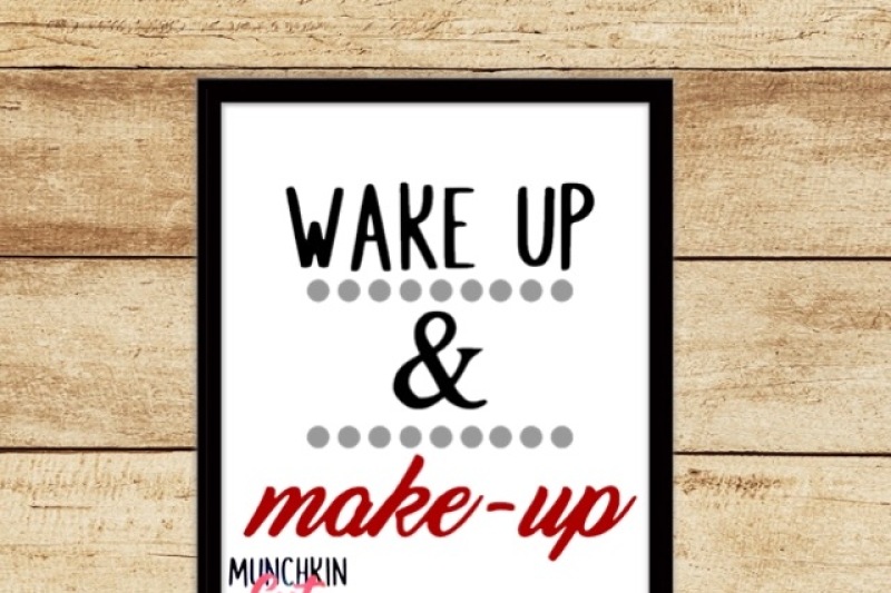 Download Free Wake Up And Make Up Cutting Design Crafter File