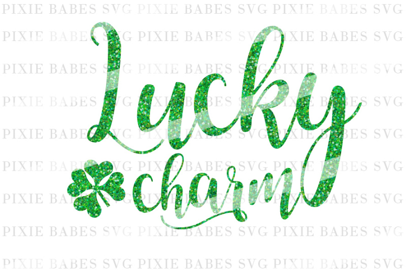 SVG DXF Lucky charm PDF files graphic overlay hand drawn lettered cut file