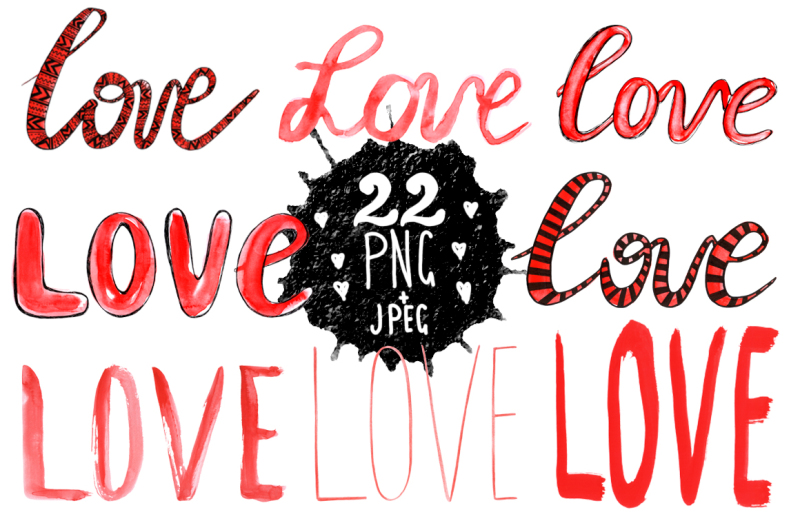 love set By PlaninaStore | TheHungryJPEG