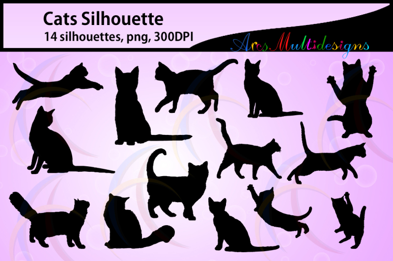 Download Cat Cat Silhouette Vector Design Download Svg Files Music PSD Mockup Templates