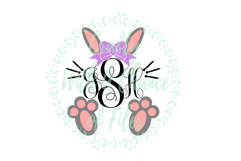 Easter SVG * Easter Bunny Monogram SVG * Easter Monogram SVG * Bunny