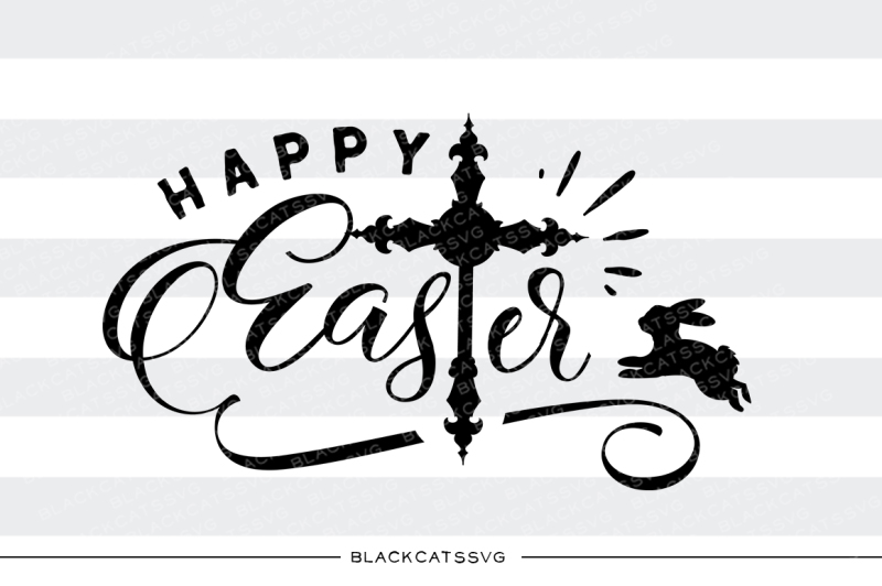 Download Free Free Happy Easter Cross And Bunny Svg File Crafter File SVG DXF Cut File