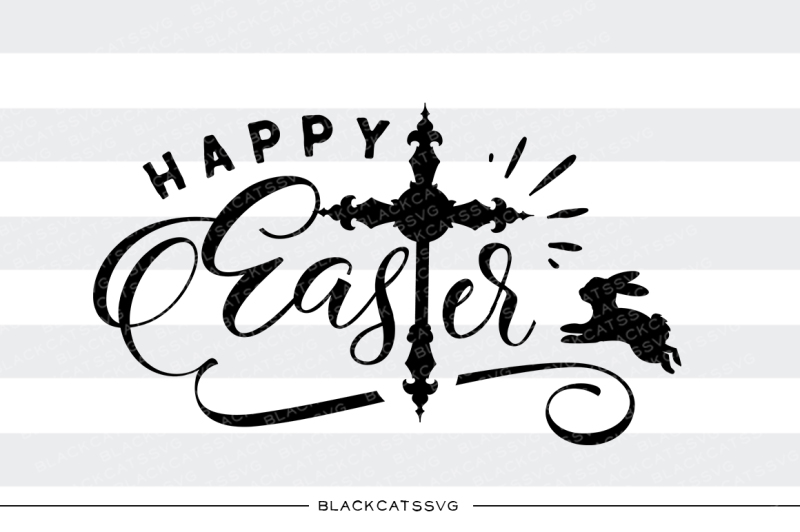 Download Free Happy Easter Cross And Bunny Svg File Crafter File PSD Mockup Templates