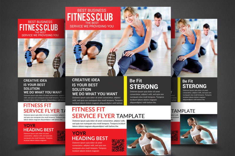 FITNESS CLUB Flyer By sanaimran | TheHungryJPEG