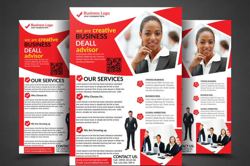 Corporate Business Flyer By sanaimran | TheHungryJPEG