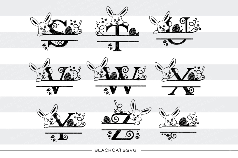 Download Easter Split font with bunny and Easter egg By ...