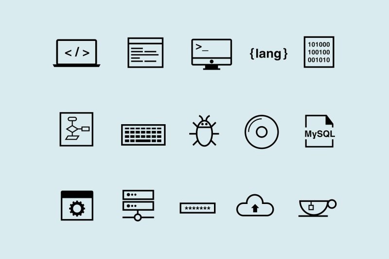 15 Coding Icons By Creative VIP | TheHungryJPEG