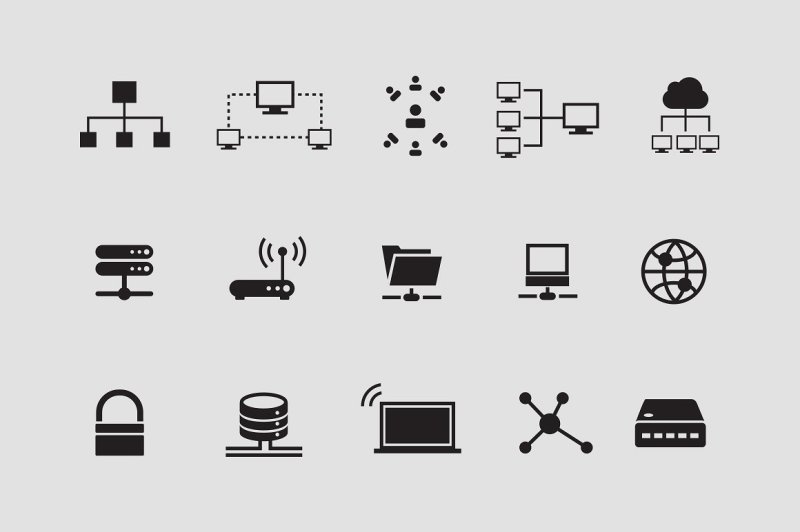 15 Network & Icons By Creative VIP TheHungryJPEG