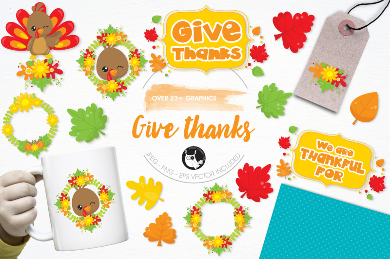 Give Thanks graphics and illustrations By Prettygrafik Design ...