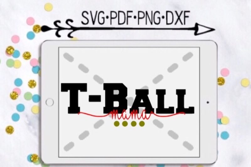 Download Free T Ball Mama Cutting Design PSD Mockup Template