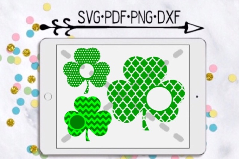 Download Free Shamrock Monogram Cutting Design Crafter File