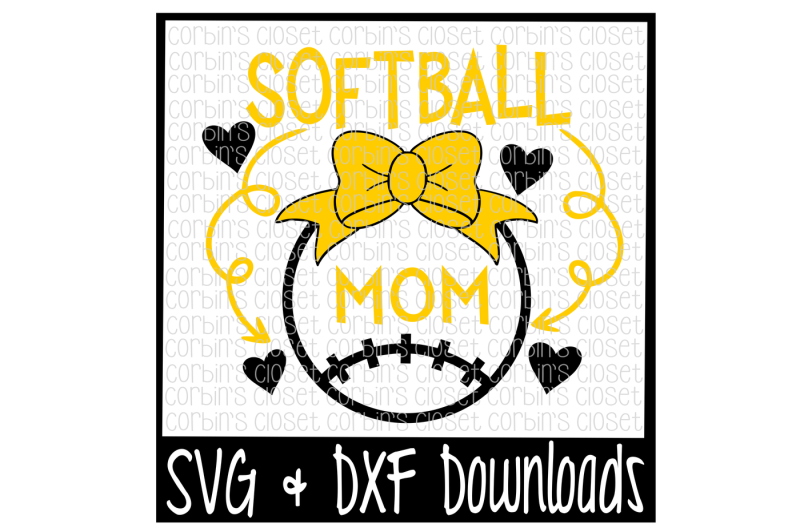 Softball Mom Svg Softball Mom Cut File Design Free Svg Cut Files Silhouette