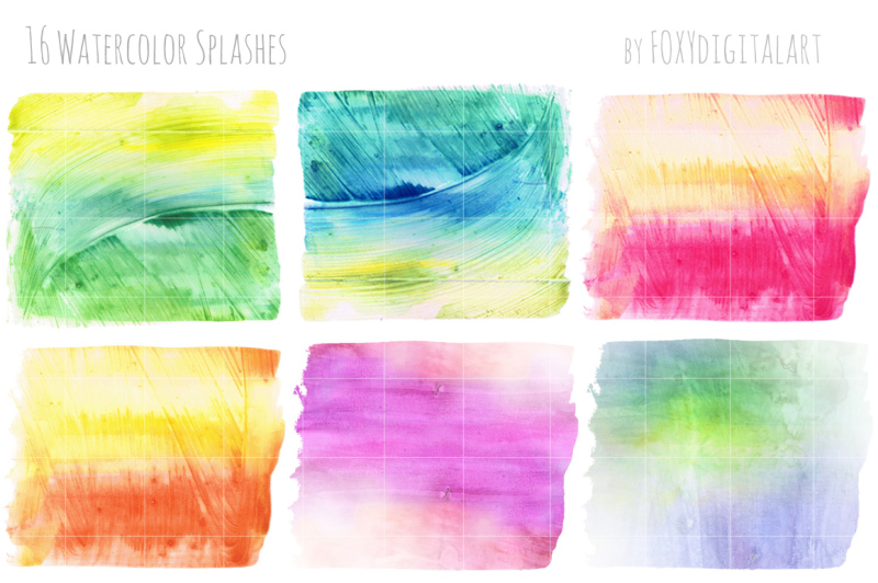 Watercolor Background Watercolor Strokes By FOXYdigitalart | TheHungryJPEG