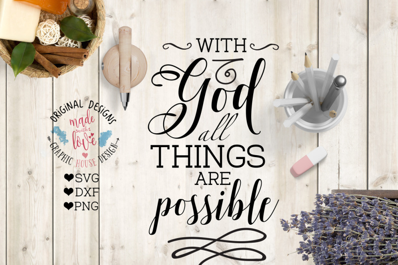 Download Free With God All Things Are Possible Cutting File Crafter File