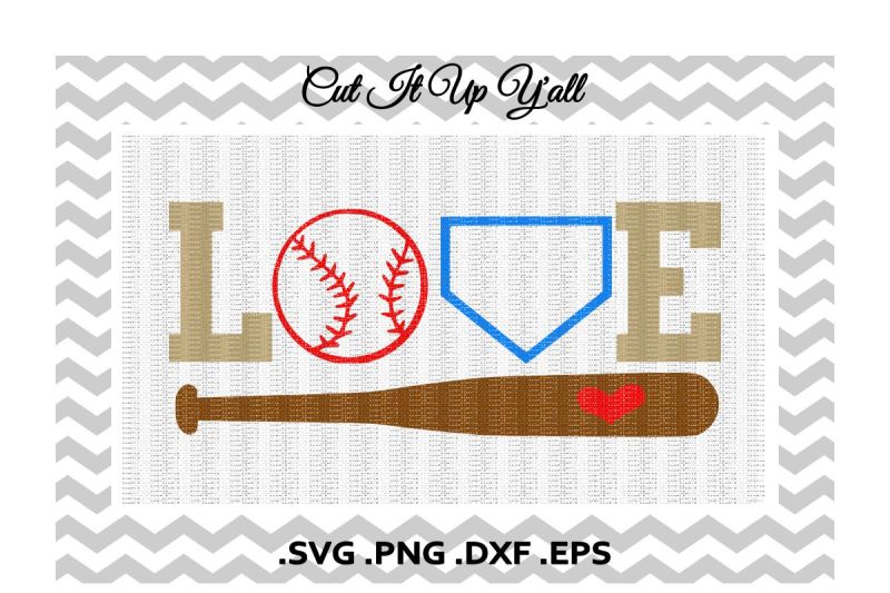 Download Free Love Baseball Svg, Png, Eps, Dxf, Cutting/ Printing ...