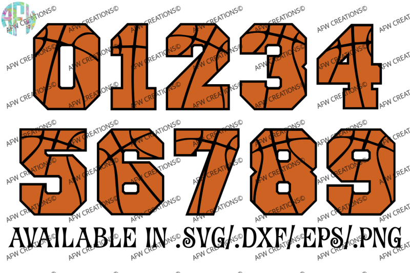 Download Free Basketball Sports Numbers Svg Dxf Eps Digital Cut Files Crafter File 3d Svg Cut Files For Cricut Silhouette And More