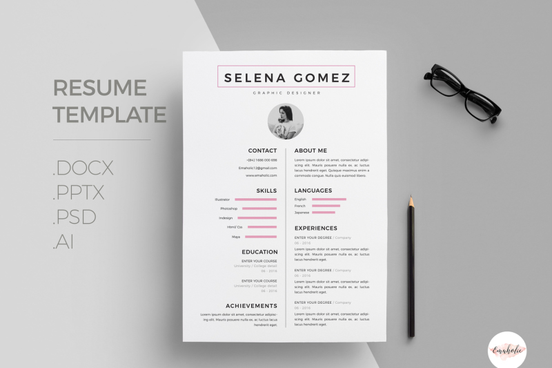 Professional CV and Cover Letter template By Emaholic Templates ...