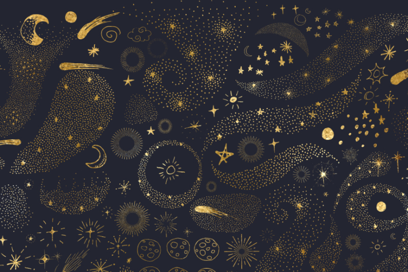 Celestial Doodles Clipart By Digital Curio Thehungryjpeg Com