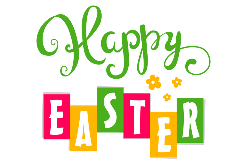 Happy Easter. Hand Lettering By Idea for Sale | TheHungryJPEG