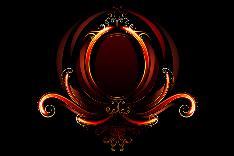 Fiery Oval Banner By blackmoon9 | TheHungryJPEG