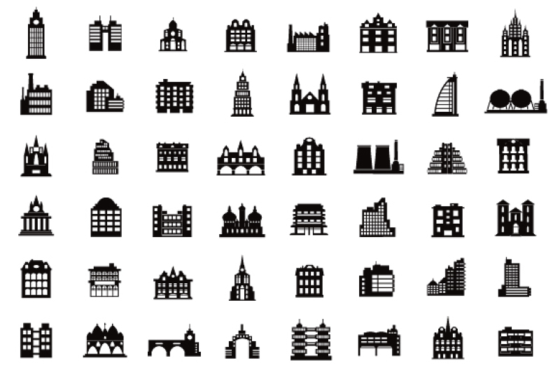 Download Silhouettes Icon City Houses Png Jpg Building Clipart City Icon Urban Icon Download Free Svg Files Creative Fabrica