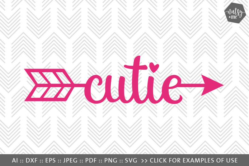 Cutie Arrow - SVG, PNG & VECTOR Cut File By Nutsy + Me | TheHungryJPEG