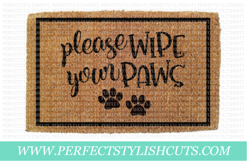 Free Please Wipe Your Paws Doormat Design Svg Eps Dxf Png